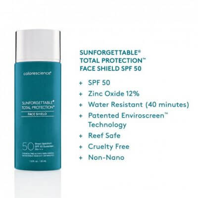 Health Products in Oceanside ColoreScience Sunforgettable Total Protection Face Shield SPF 50 reverseeffects overview - Reverse Effects